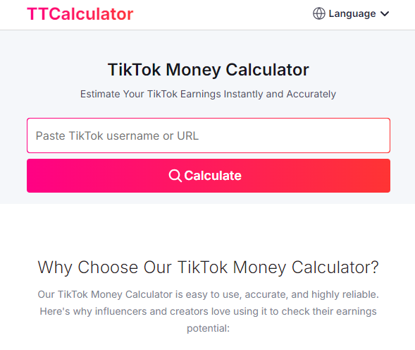 TTCalculator TikTok Calculator